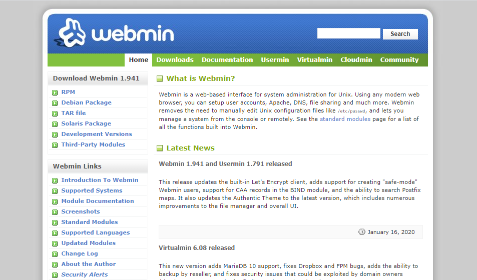 Webmin installieren Ubuntu 20.04 (Focal Fossa)